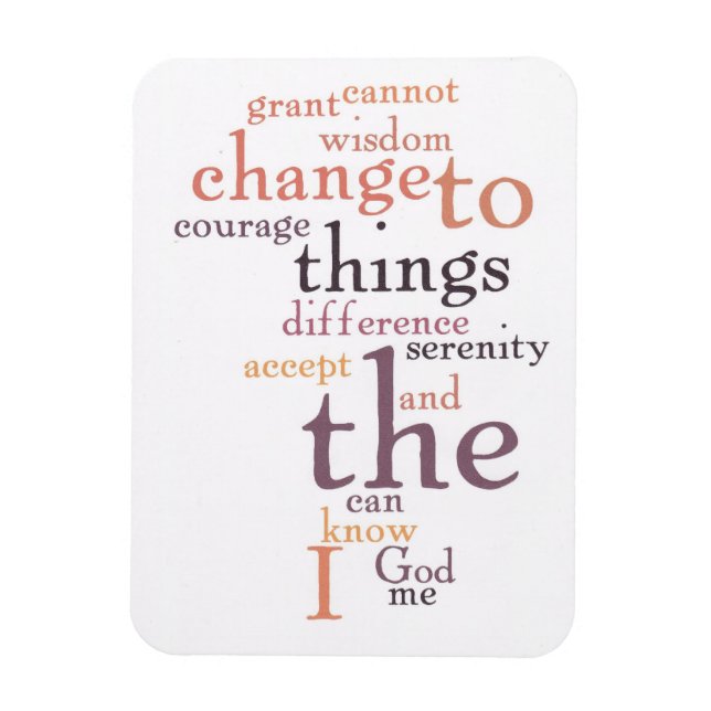 Imán Serenity Prayer Word Art (Vertical)