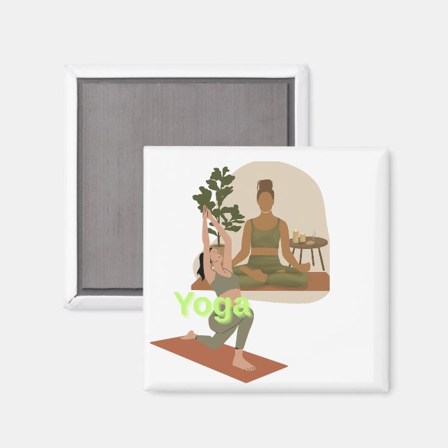 Imán "Serenity Sanctuary" Wall Art | Modern Yoga & Bohe (Anverso/Reverso)