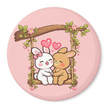 Serie Bunny Love — Arte de conejo romántico lindo