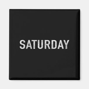 Imán Serie Días de la Semana Sábado Distressed