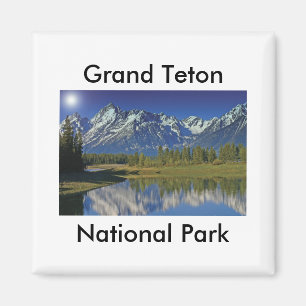 Imán Serie magnífica 4 del parque nacional de Teton