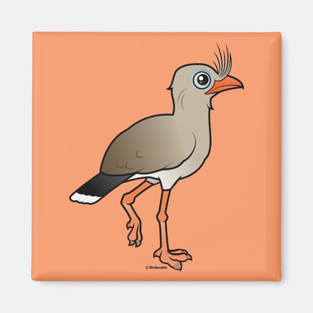 Imán Seriema de piernas rojas (Frente)