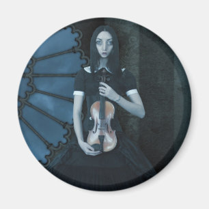 Imán Serious Surreal Art of Gothic Victorian Violinist