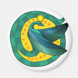 Imán serpiente alado egipcio