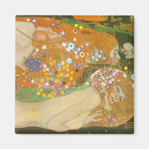Imán Serpientes de agua II por Gustav Klimt, Art Nouvea