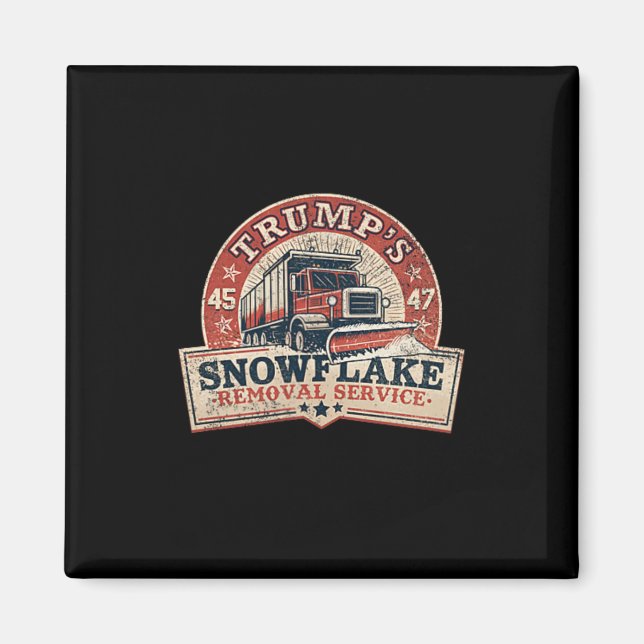 Imán Servicio de Eliminación de Copos de Nieve de Trump (Frente)