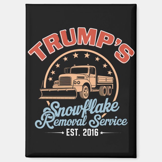 Imán Servicio de Eliminación de Copos de Nieve de Trump (Anverso)
