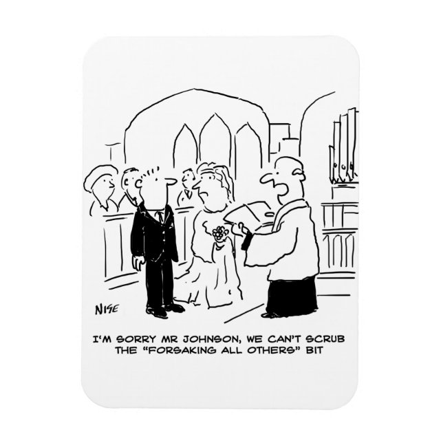 Imán Servicio de Iglesia de Boda Vicario No Puede Anula (Vertical)