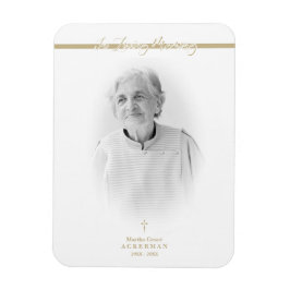 Imán Servicio de recuerdo de fotos doradas de B&W