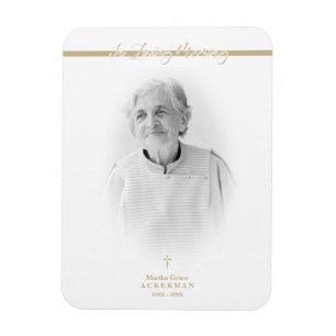 Imán Servicio de recuerdo de fotos doradas de B&W