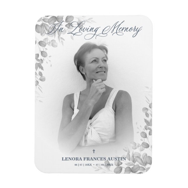 Imán Servicio de recuerdo de fotos: seres queridos en b (Vertical)