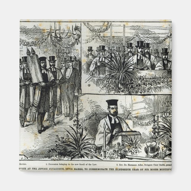 Imán Servicio en la sinagoga judía (Frente)