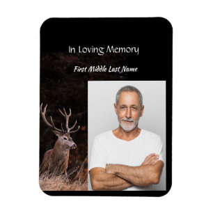 Imán Servicio Memorial Invita a Stag Deer Outdoorsman