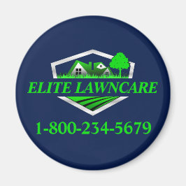 Imán Servicio Profesional de Cuidado de Césped Azul Osc