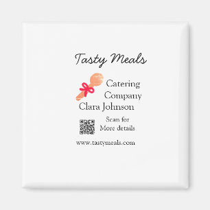 Imán servicios de catering agregar nombre código QR sit