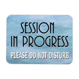 Imán Sesión en curso por favor no molestar la puerta