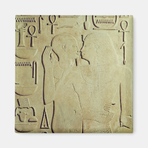 Imán Sesostris I que es abrazado por dios Ptah