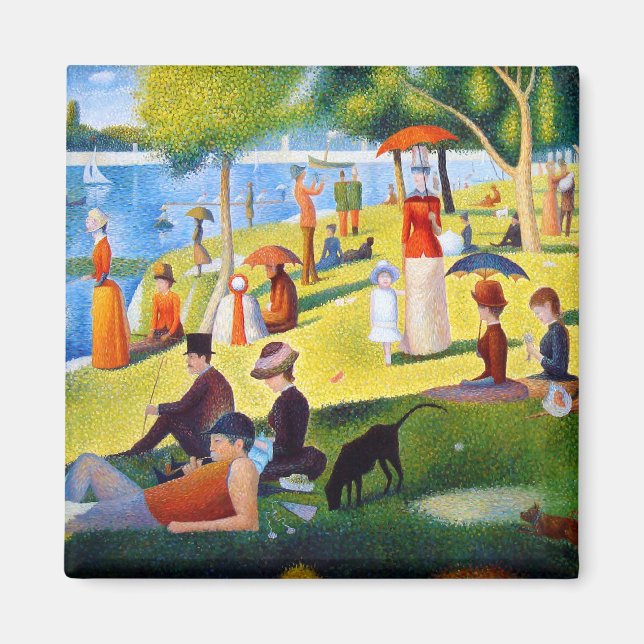 Imán Seurat: Domingo en La Grande Jatte (Frente)