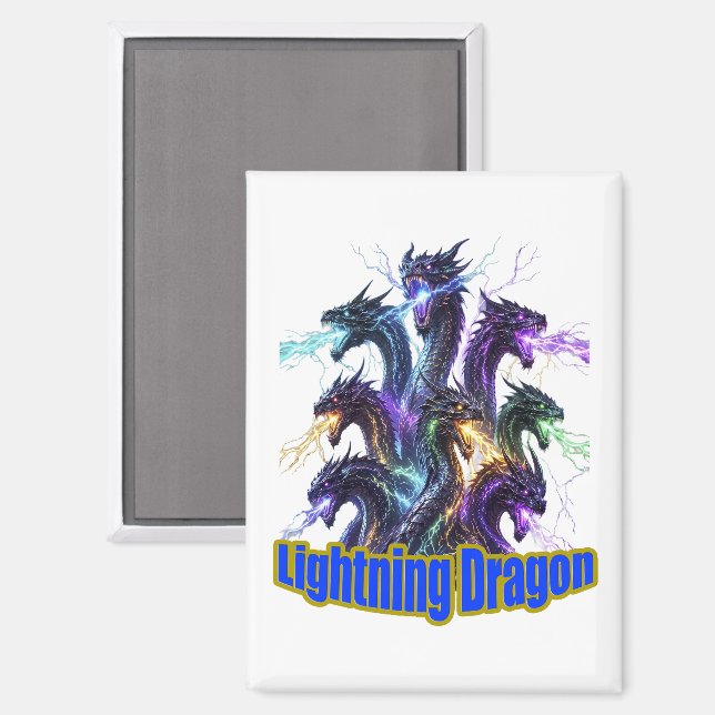 Imán Seven-Headed Lightning Dragon (Anverso/Reverso)