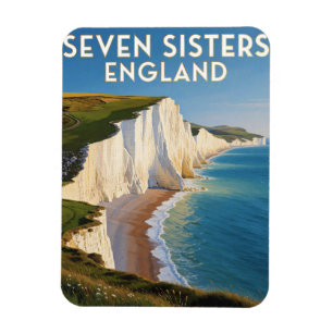 Imán Seven Sisters Inglaterra Acantilados de Creta