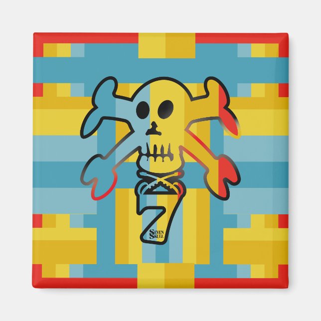 IMÁN SEVEN SKULL BY MASANSER PIXELAT (Frente)