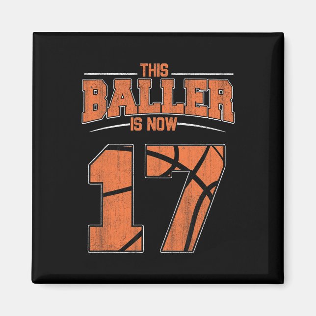 Imán Sevente, feliz cumpleaños de niños de baloncesto d (Frente)