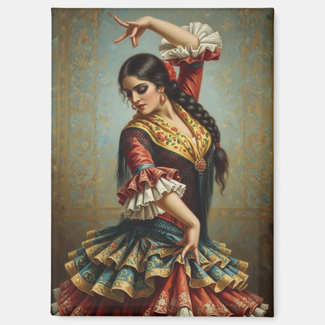 Imán Sevilla España Flamenco Dancer (Anverso)