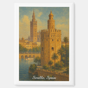 Imán Sevilla España Viaje Antiguo Giralda & Torre Oro