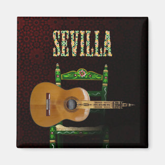 Imán Sevilla Guitarra española con Giralda de Sevilla