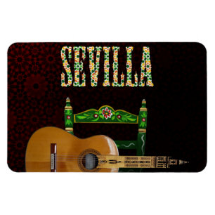 Imán Sevilla Guitarra española con Giralda de Sevilla