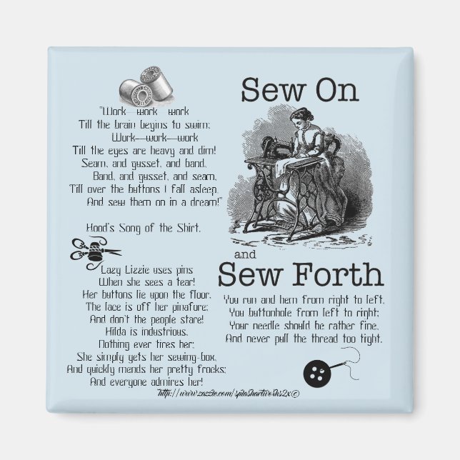 Imán "¡Sew Forth!" (Frente)