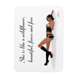Imán Sexy Brunette Pinup Chica Sleeping Flexible Magnet