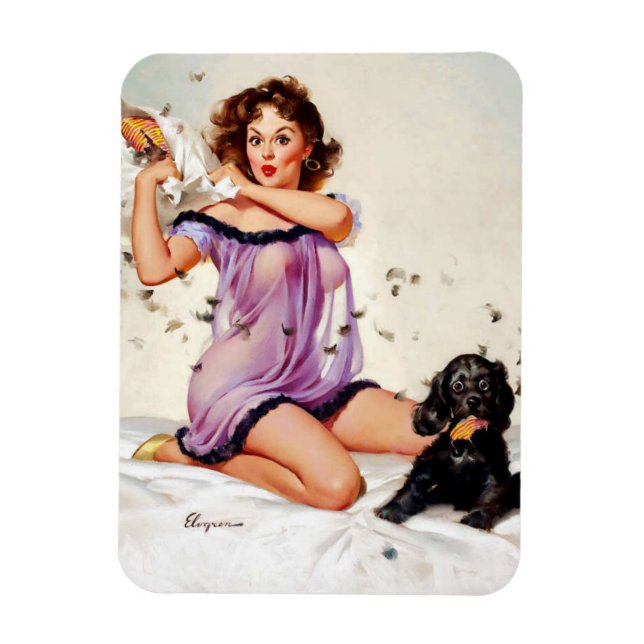 Imán Sexy Pin Up Chica Magnet (Vertical)