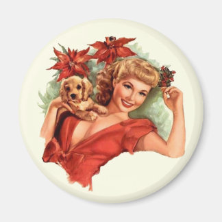 Imán Sexy Vintage Pin up chica Art ♡ Magnet