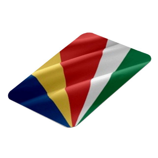 Imán Seychelles - Bandera onduladora - (Lado Izquierdo)
