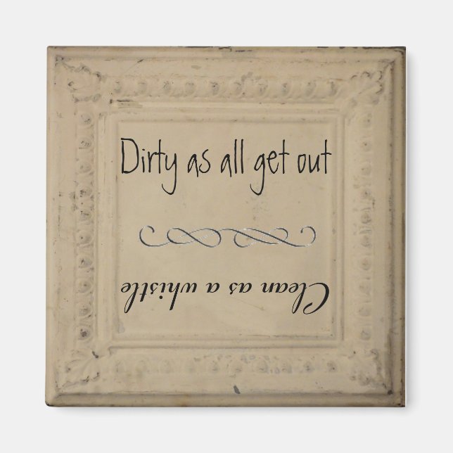 Imán Shabby Chic Deslavaplatos limpios/sucios (Frente)