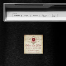 Shabby Chic | Rosa Grunge Rojo Profundo Guardar la