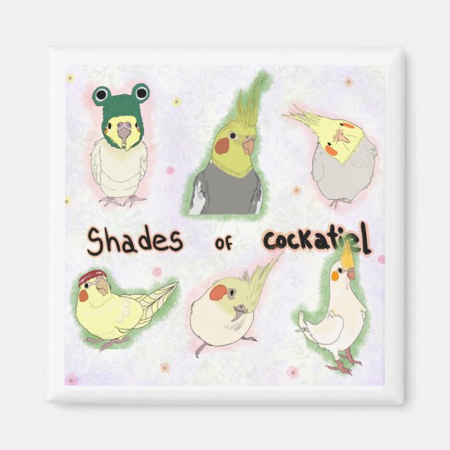 Imán Shades of Cockatiel (Frente)