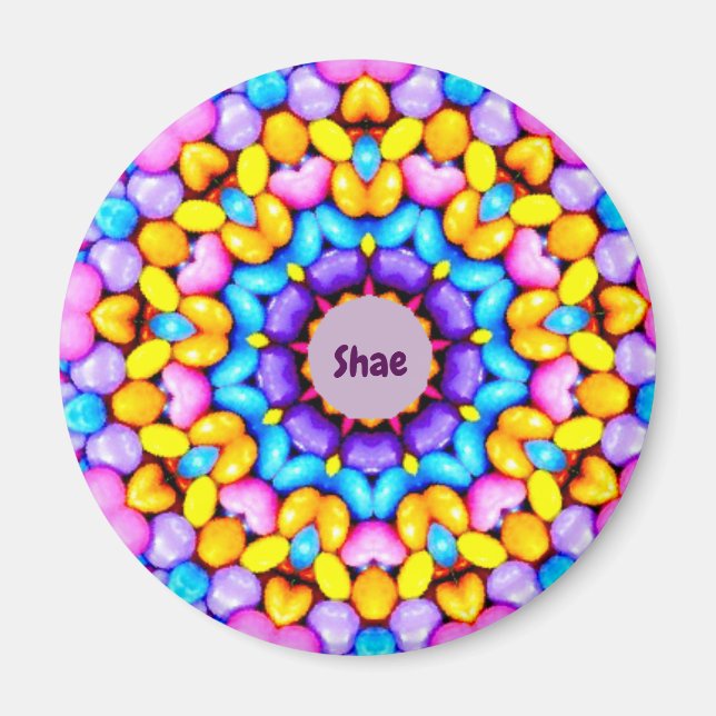 Imán SHAE ~ Fractal del patrón personalizado de Pascua  (Frente)