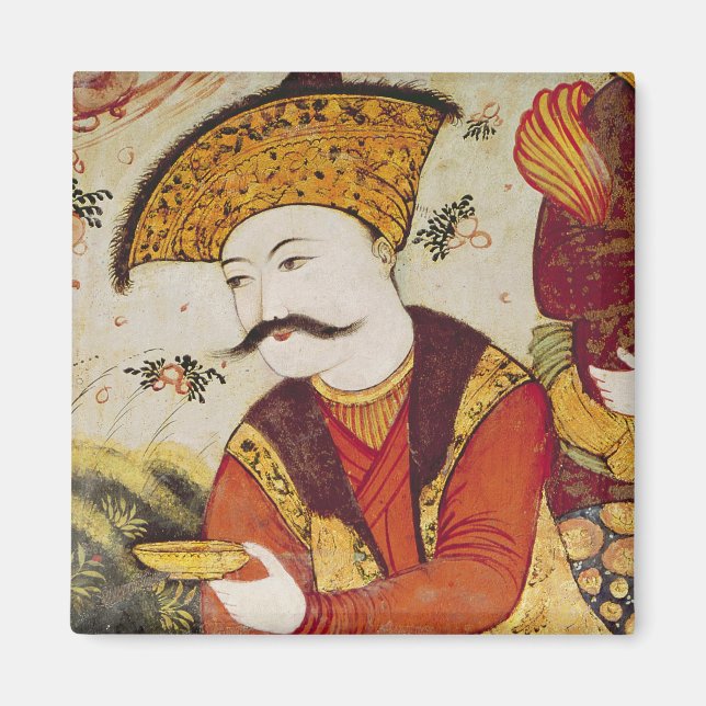 Imán Shah Abbas I y una oferta de Courtier (Frente)