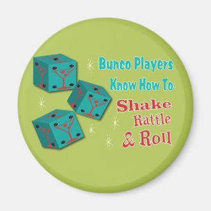 Imán Shake, Rattle and Roll Martinit Dice Bunco Design