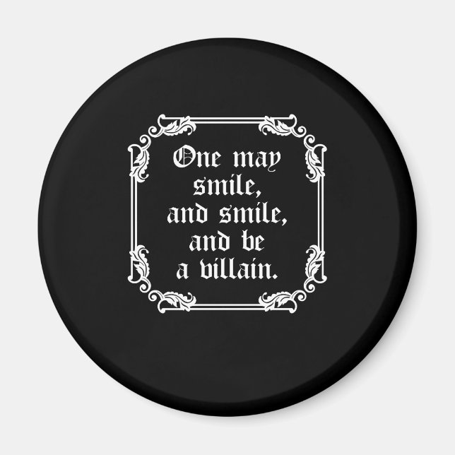 Imán Shakespeare Play Citas Hamlet Una sonrisa de mayo (Frente)