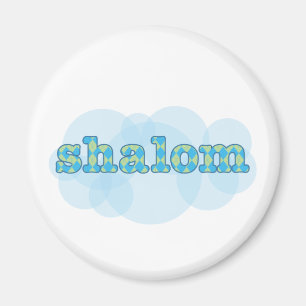 Imán shalom hebreo con un patrón de argyle