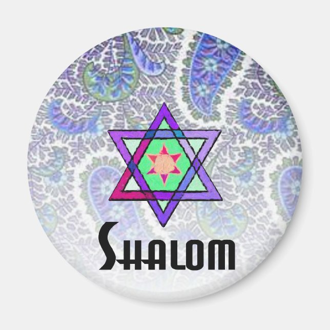 Imán Shalom Paisley blue (Frente)