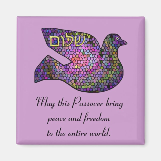 Imán Shalom Peace Passover Magnet (Frente)