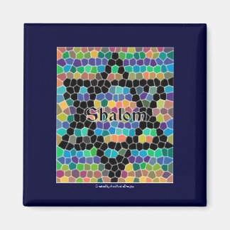 Imán Shalom-Star de David Mosaic-Colorful