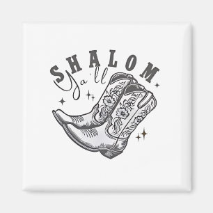 Imán Shalom Y'all Cowboy Judío Hanukkah West