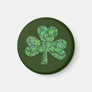 Imán Shamrock and Clovers Inside