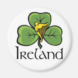 Imán Shamrock and Harp de Irlanda