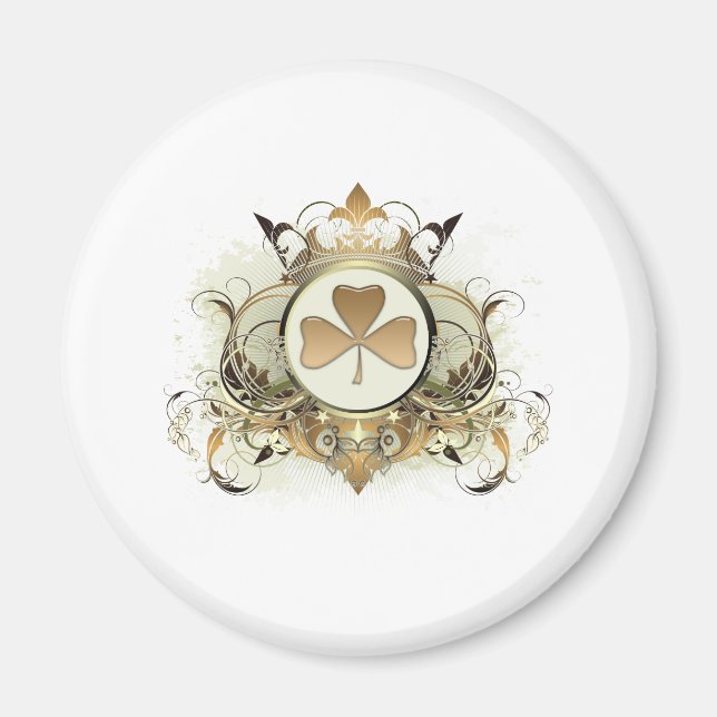 Imán Shamrock de estilo (Frente)